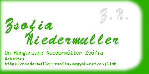 zsofia niedermuller business card