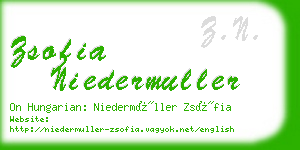 zsofia niedermuller business card